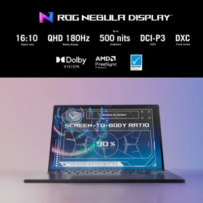 ASUS - ROG Flow Z13 13.4" 2.5K 180Hz Gaming Laptop - AMD AI Max+ 395 with 32GB RAM - Radeon Graphics - 1TB SSD - Off Black