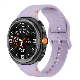 StrapsCo - Active Band Silicone Rubber Watch Strap For Samsung Galaxy Watch 8 (Medium-Long) - Purple