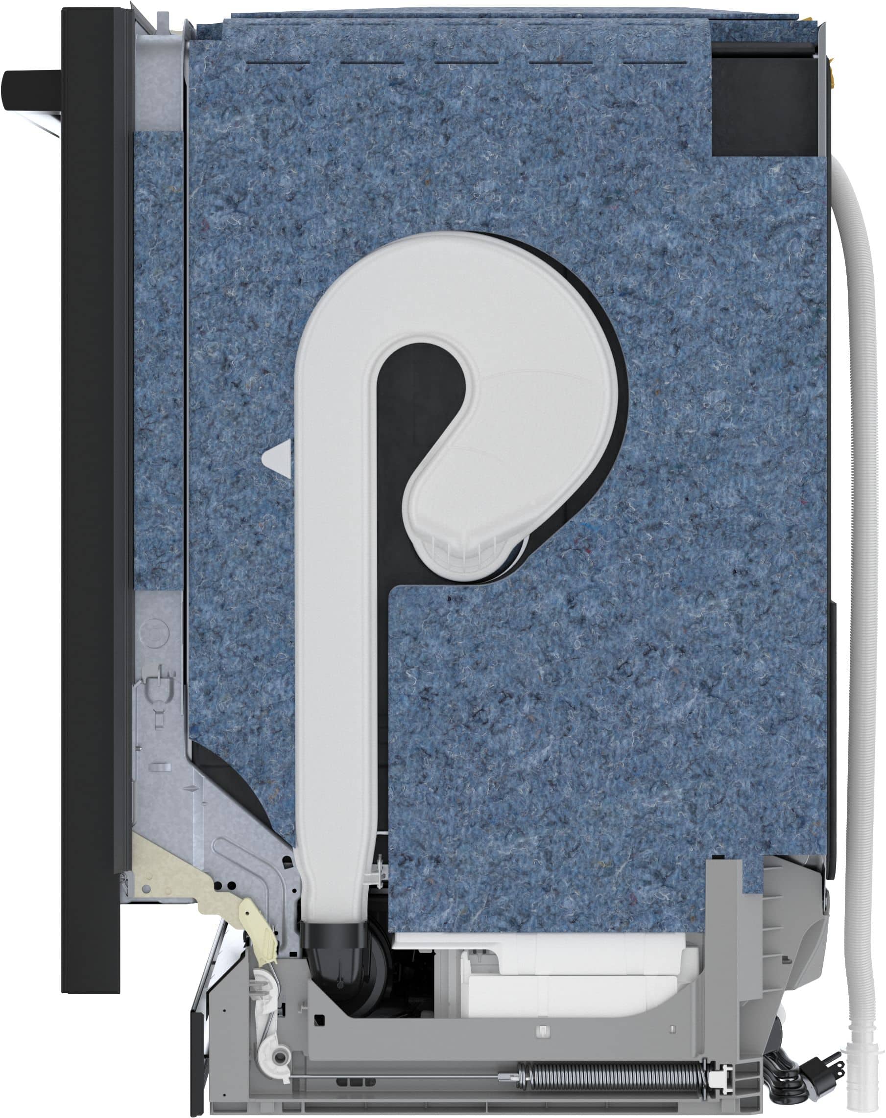 Left. Bosch - 800 Series 24" Top Control Smart Built-In Stainless Steel Tub Dishwasher with 3rd Rack, 42dBA - Black.