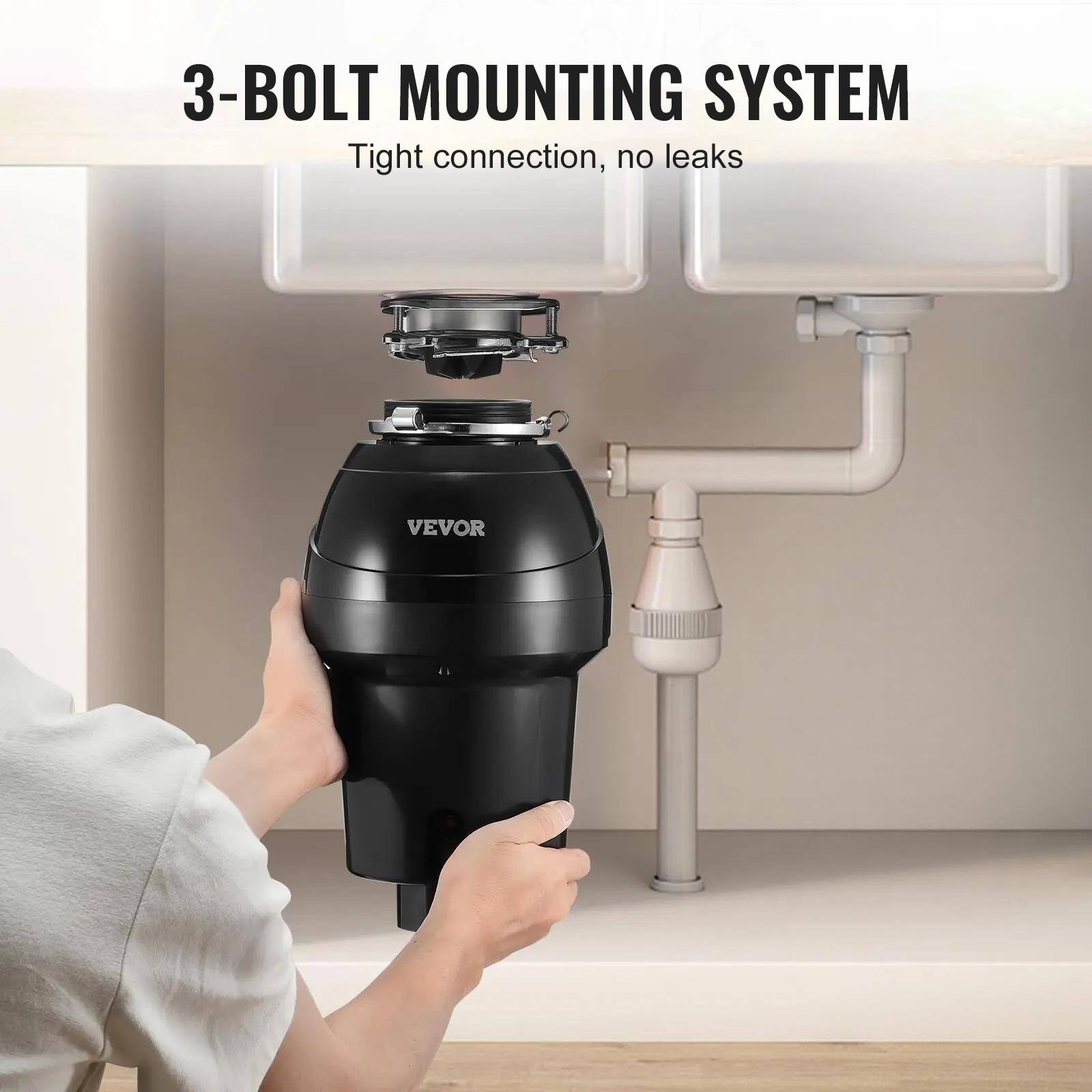 3-BOLT MOUNTING SYSTEM  
Tight connection, no leaks  
VEVOR