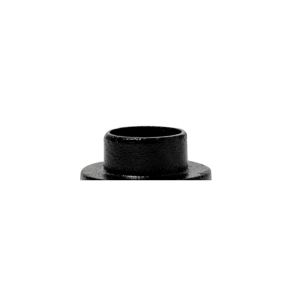 Angle. Alfi - Cast Iron Shower Drain Base with Rubber Fitting - Black.
