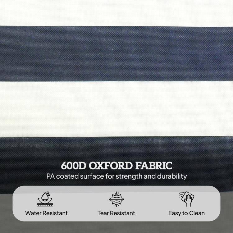 600D OXFORD FABRIC  
PA coated surface for strength and durability  

Water Resistant  
Tear Resistant  
Easy to Clean