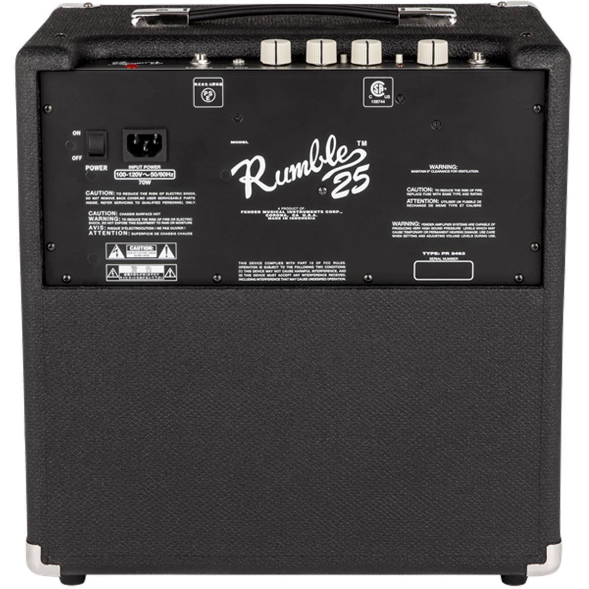 ON OFF POWER NV POWER 100 130V 50/60Hz CAUTION - CAUTION WARNING AVIS - ATTENTION CAUTION! SP PS - TM Rumble 25 ATTENTION CAUTION WARNING - WARNING TYPE -