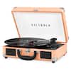 Front. Victrola - Journey Bluetooth Suitcase Record Player with 3-speed Turntable - Peach.