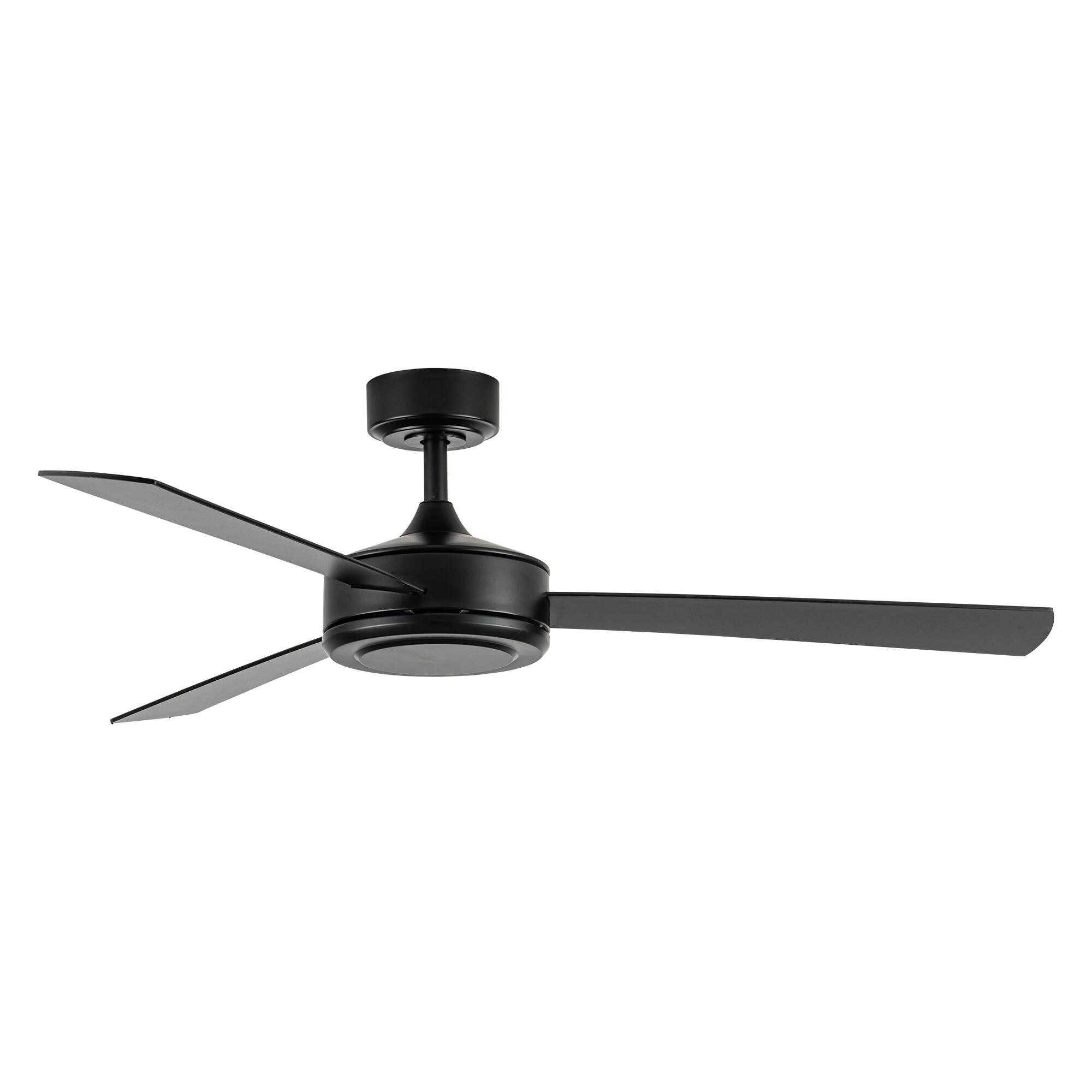 Alt View 5. Vaczon - 52" Industrial Black 6-Speed DC Motor Ceiling Fan with Remote - Black.
