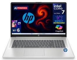 HP - AI BE6J9UA#ABA Laptop, Ultra 7-255U, 16GB, 512GB SSD, 17.3 FHD (1920x1080), Win 11 Pro - Natural Silver