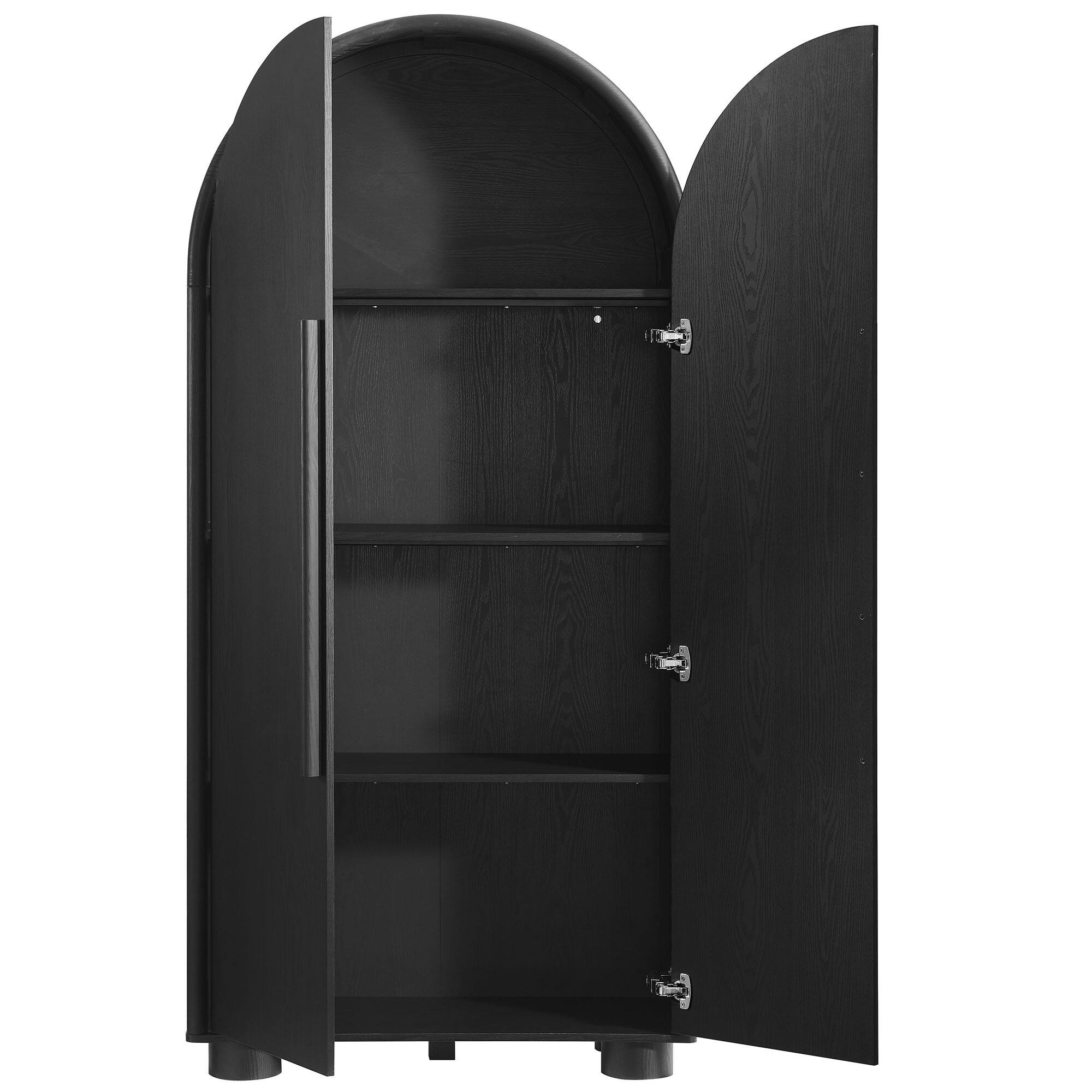 Alt View 4. Modway - Bellamy Tall Arched Storage Cabinet by Modway - Black.