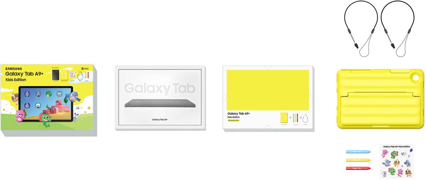 SAMSUNG Galaxy Tab A9+ Kids Edition B Galaxy Tab 20- Galaxy Tab A9- Kids Edition ACN + Genius S T cds Edition Cartoon