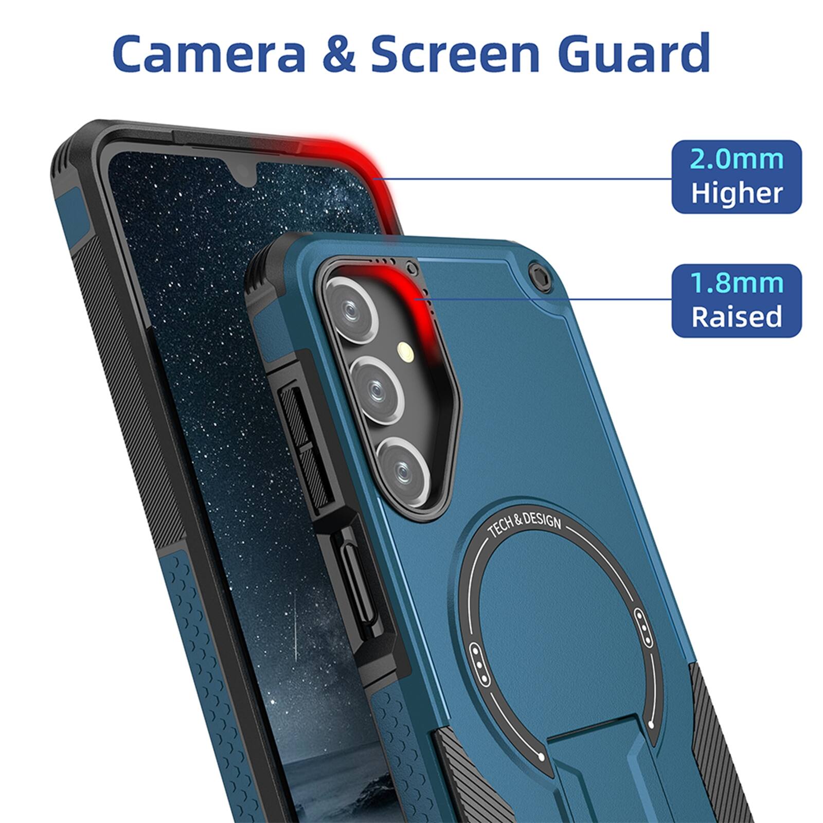 Camera & Screen Guard

2.0mm Higher

1.8mm Raised

TECH & DESIGN