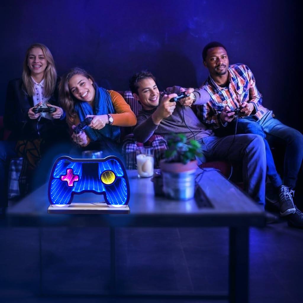 Alt View 3. Comfort Essence - Game Neon Sign Mirror By Usb 10 24x6 Led Gaming For Gamer Room Decor Upgrade Your with Stylish Decor: - Default.