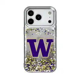 Keyscaper - NCAA - Washington Huskies iPhone Glitter Confetti Design Case - 13 - Multicolor