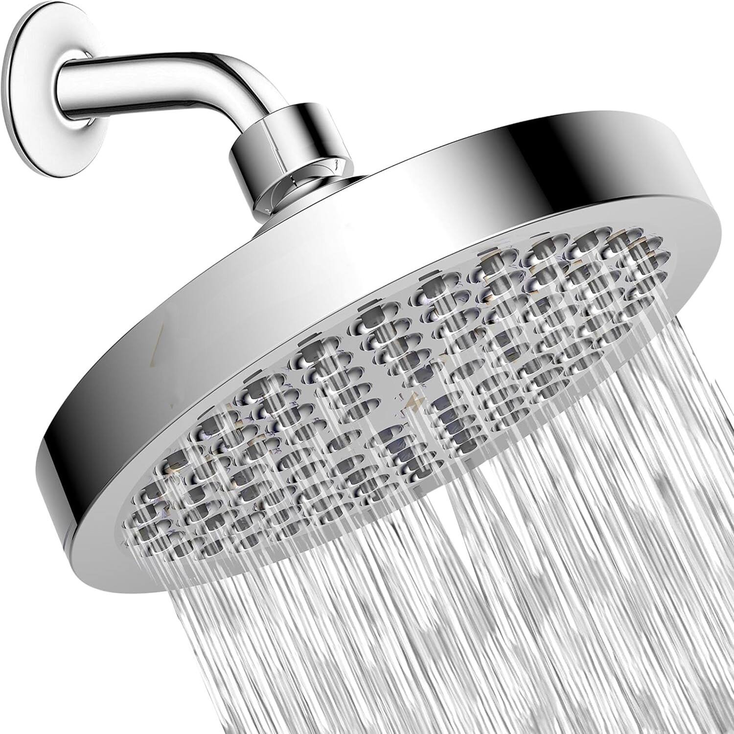 Front. Giantpower - 6 Inch High Pressure Rain Shower Head - Chrome.