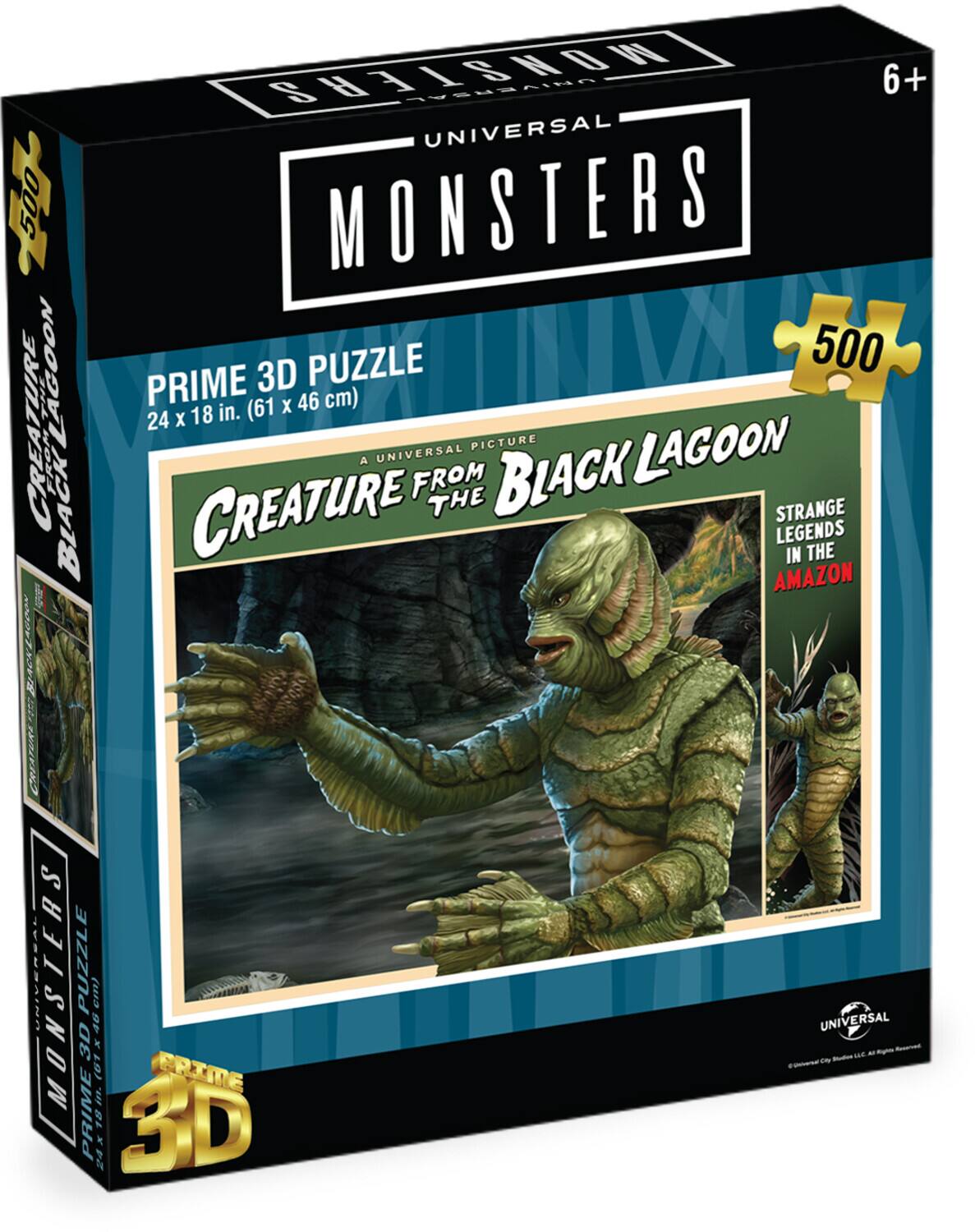MONSTERS UNIVERSAL 6+ UNIVERSAL 500 MONSTERS 3D PUZZLE 500 PRIME (61 X 46 cm) 24 X 18 in. CREATURE BLACK LAGOON CREATURE A UNIVERSAL FROM THE PICTURE BLACK LAGOON LEGENDS STRANGE IN THE AMAZON MONSTER PUZZLE cm) UNIVERSAL 3D (61 x 48 by Piudion one. Rights PRIME PRIME 24x18. 24 3D