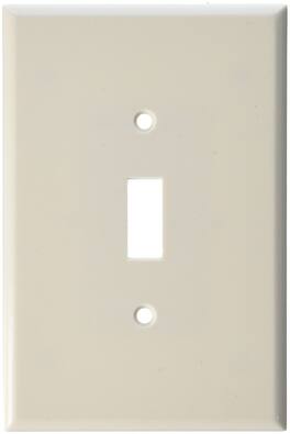 Leviton - 1 gang Plastic Toggle Wall Plate 1 pk - Almond