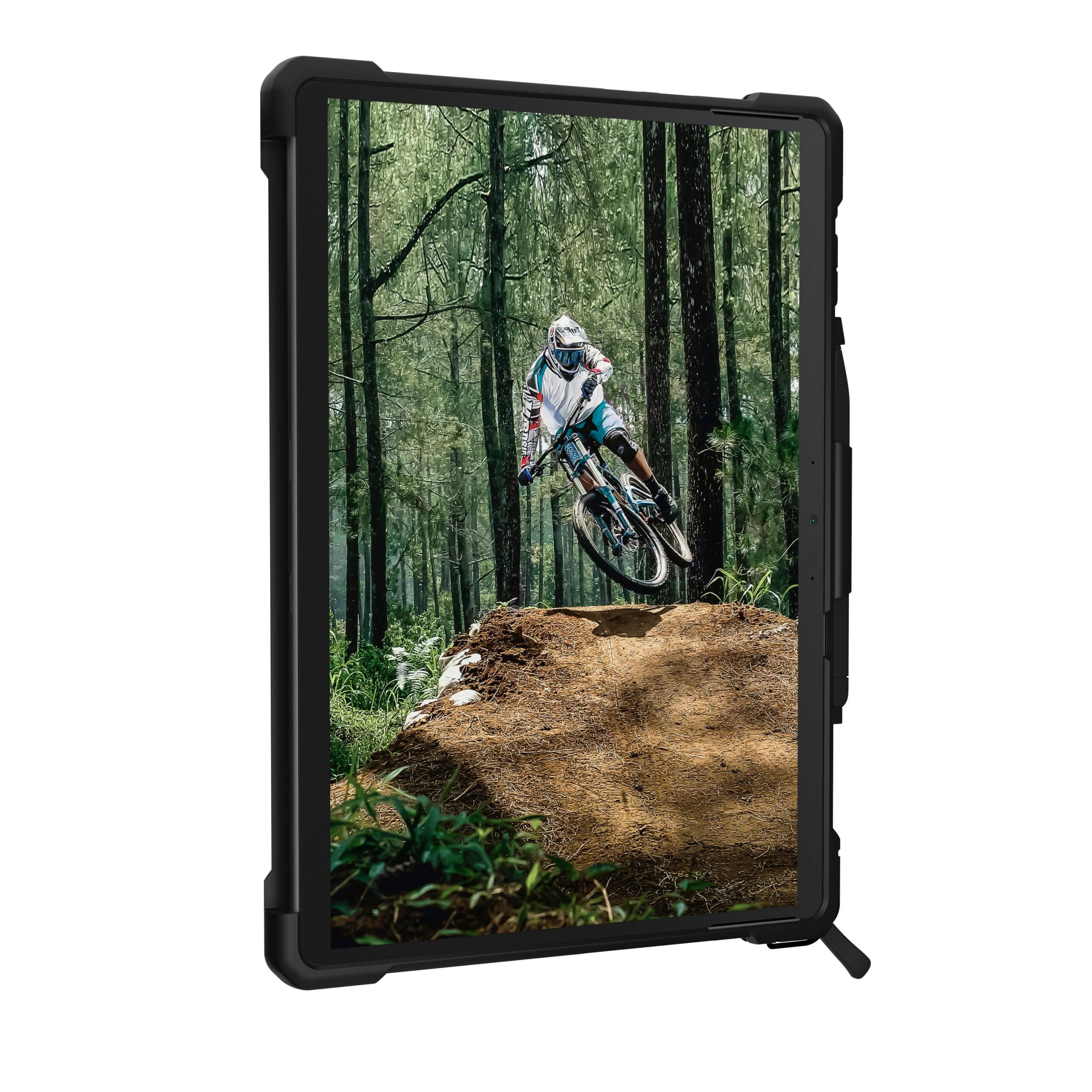 Alt View 3. UAG - Microsoft Surface Pro 13" 12th Edition/11th Edition Case w/ Built-in Kickstand, Pen Holder, Hand & Shoulder Strap - Clear.