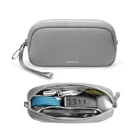 tomtoc - Light-T12 Electronic Accessory Organizer Tech Pouch Cable Bag Travel Case for Cords, Cables, Charger, Small Size - Gray - Front_Zoom