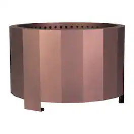 Emma + Oliver - Hestia Steel Portable Smokeless Wood Burning Firepit with Waterproof Cover for Outdoor Use - Bronze