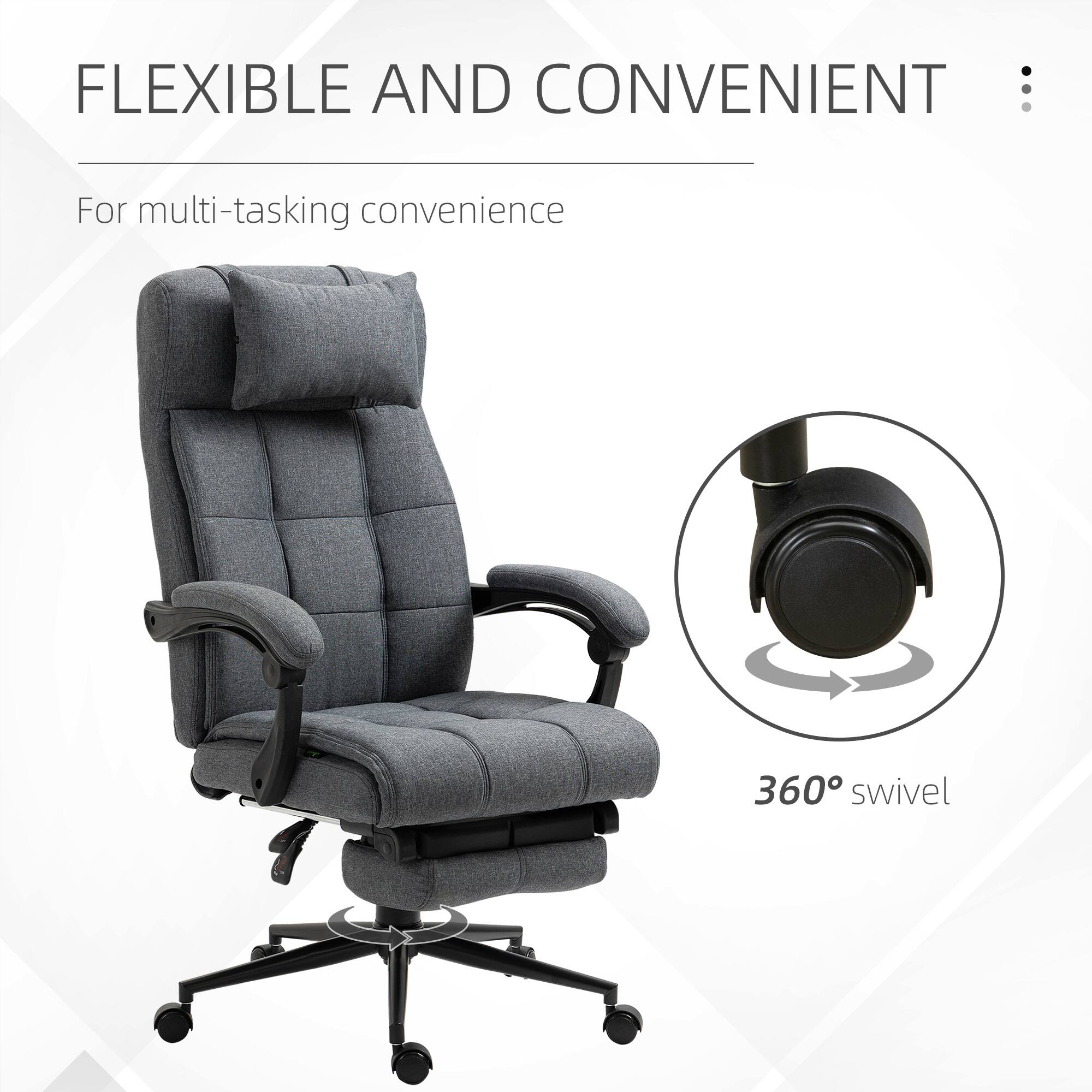 FLEXIBLE AND CONVENIENT

For multi-tasking convenience

360° swivel