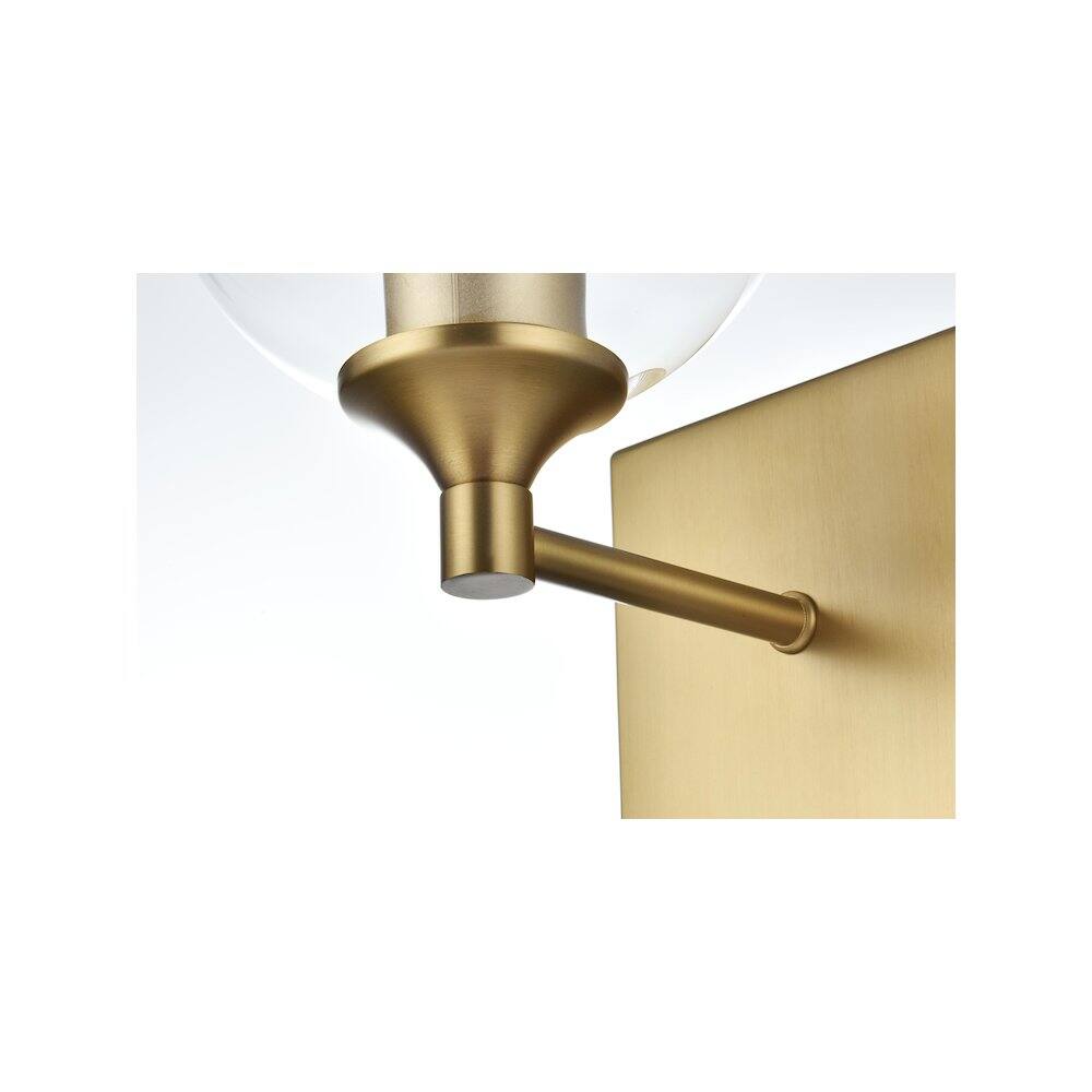 Alt View 2. Living District - Eero 6 inch Wall Sconce in Satin Gold - Satin Gold And Clear.