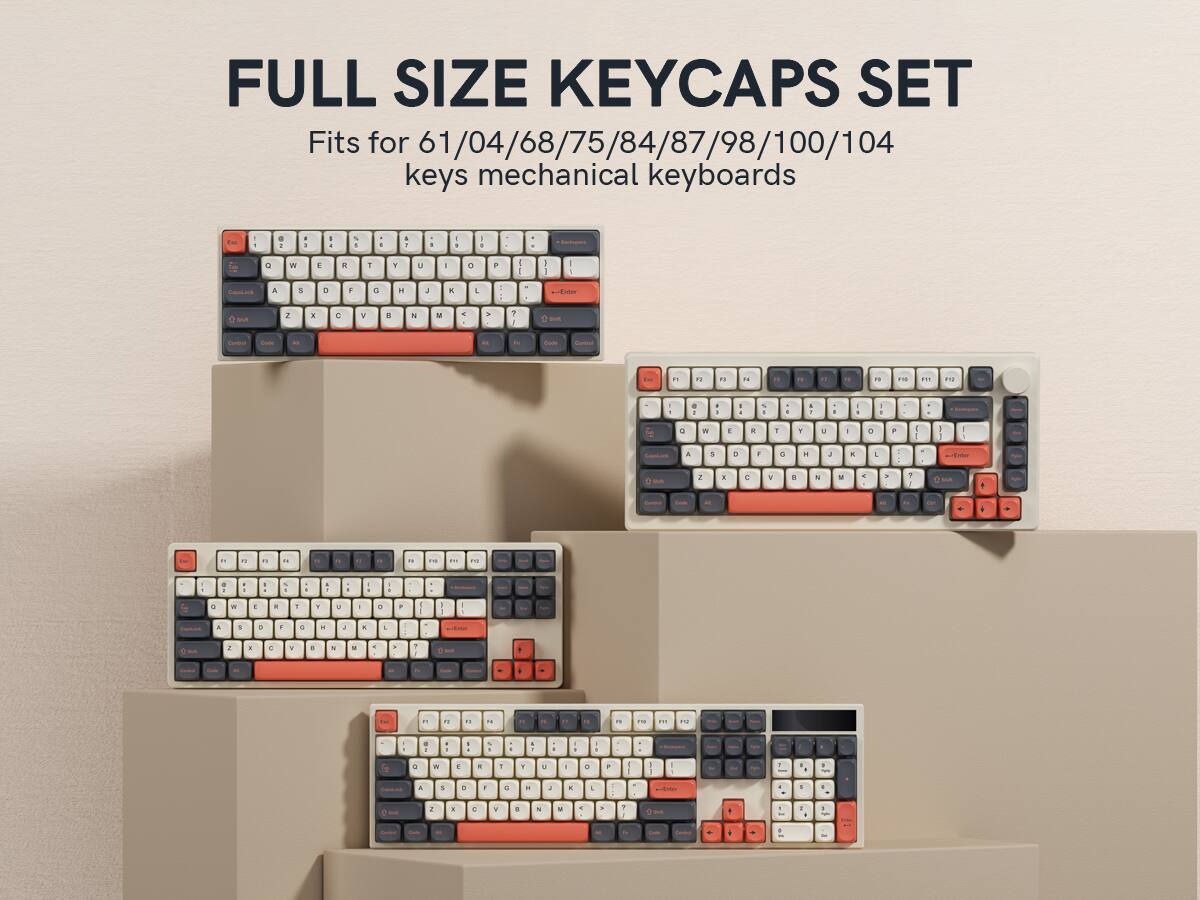 FULL SIZE KEYCAPS SET  
Fits for 61/04/68/75/84/87/98/100/104 keys mechanical keyboards