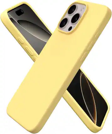 Front. Ornarto - ORNARTO Designed for iPhone 16 Pro Max Case 6.9", Liquid Silicone Full Covered Protective Case-Buttercream Yellow - Buttercream Yellow.