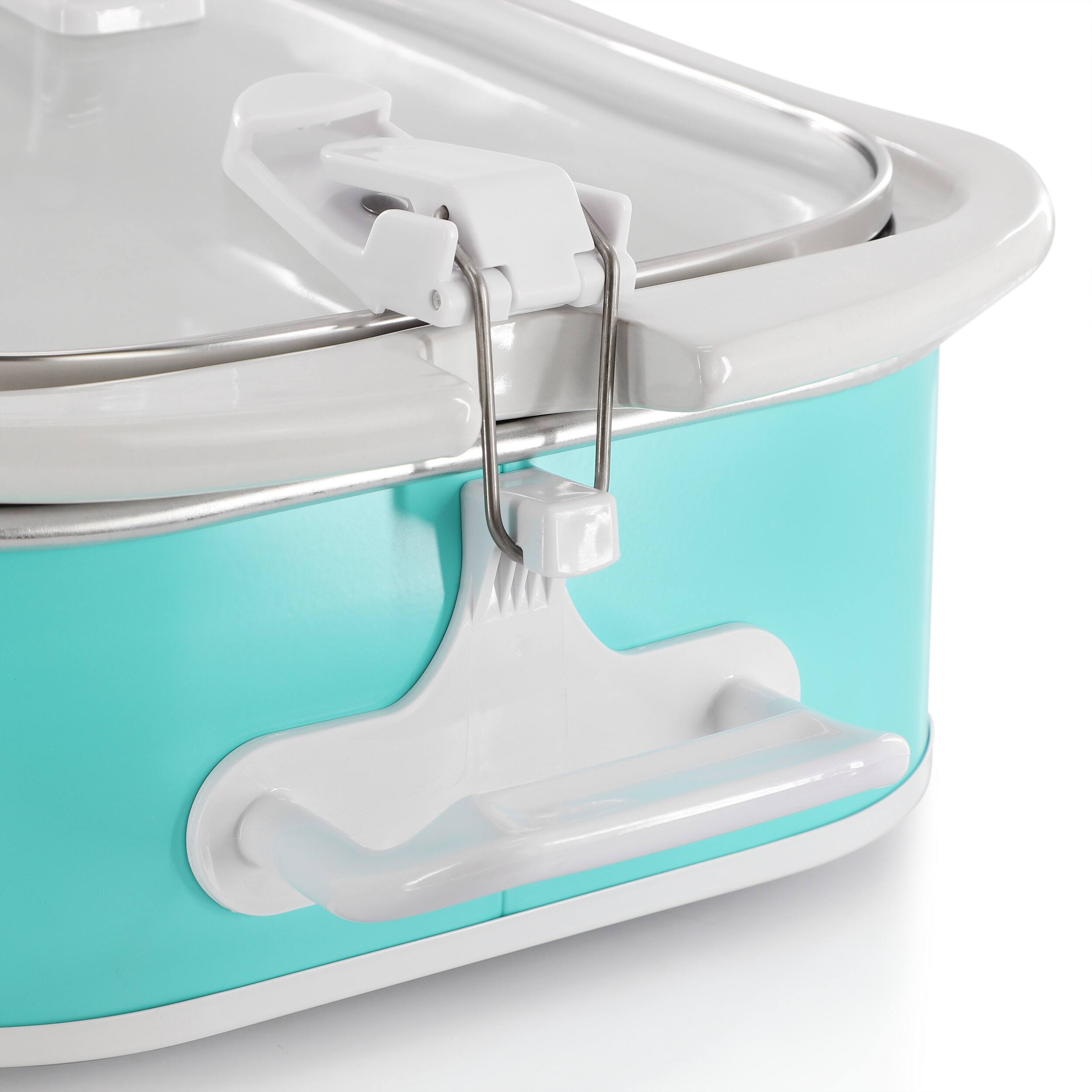 Alt View 3. MegaChef - MegaChef 3.5 Quart Casserole Slow Cooker with 3 Temperature Settings in Turquoise - Turquoise.