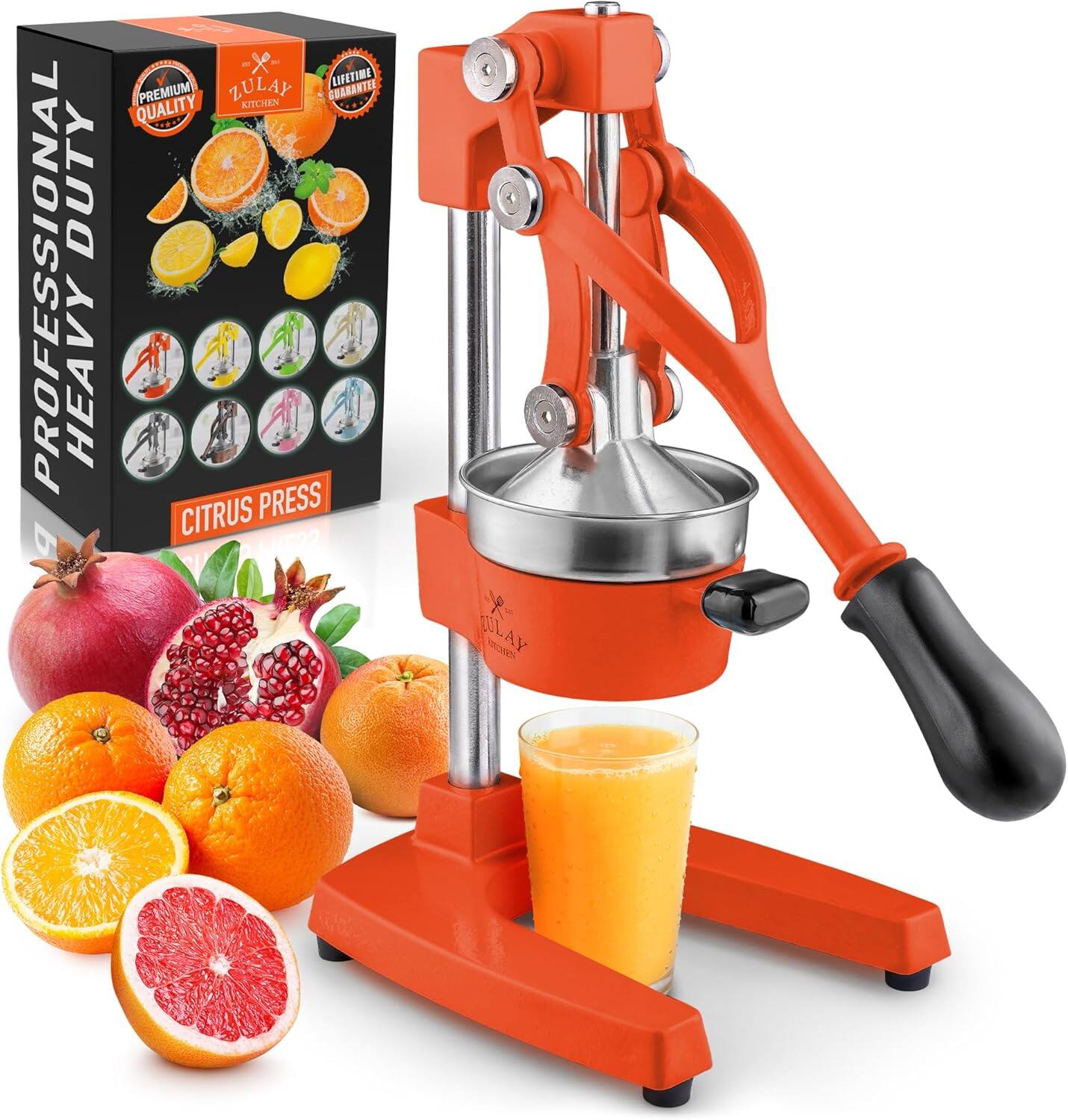 ZULAY  
PROFESSIONAL HEAVY DUTY  
CITRUS PRESS  
LUEO2  
PREMIUM QUALITY  
LIFETIME GUARANTEE