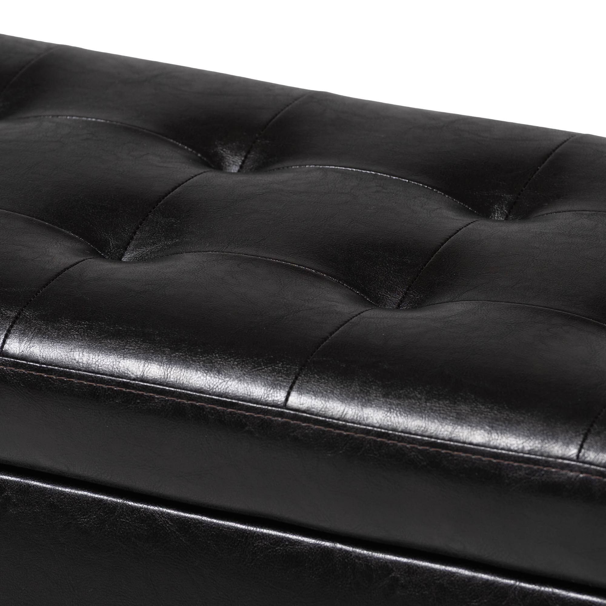 Alt View 1. Baxton Studio - Manchester Ottoman - Dark Brown.