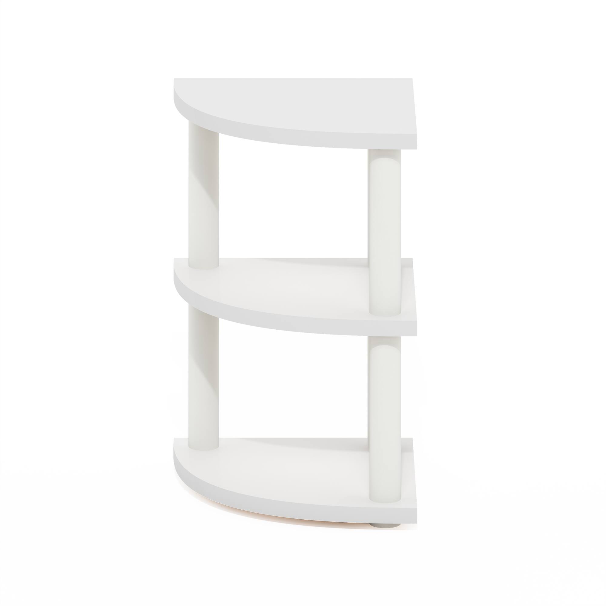 Alt View 2. Furinno - Turn-N-Tube 3-Tier Corner Countertop Organizer Shelf - White/White.