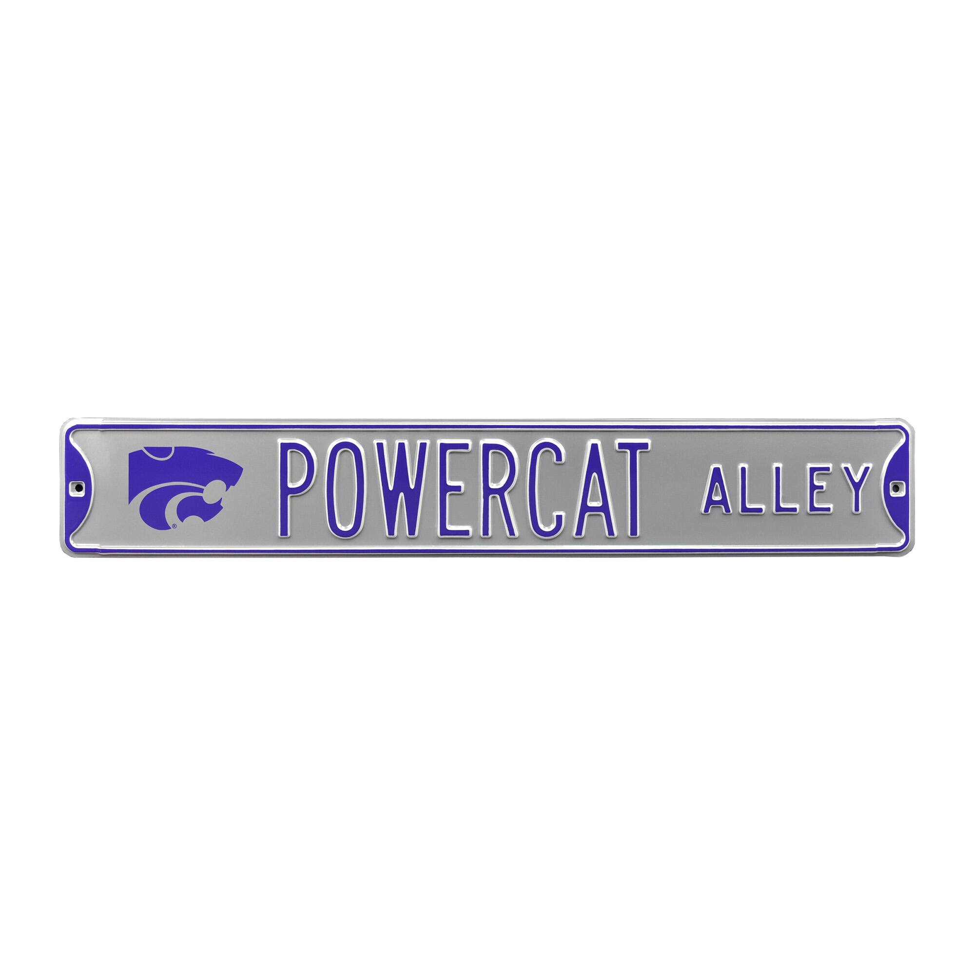 Silver Kansas State Wildcats 6" x 36" College Ave Street Sign