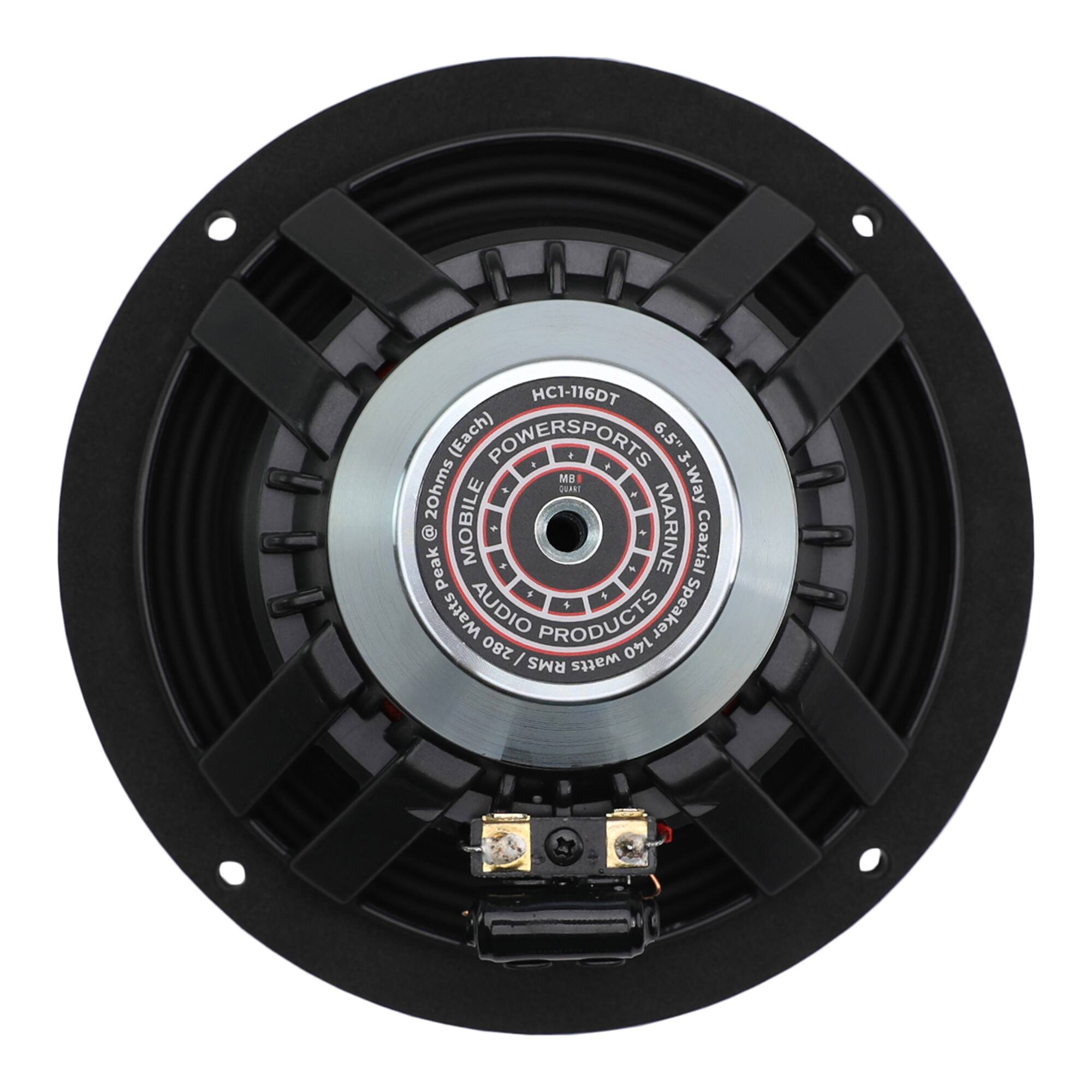 HC1-116DT (Each)  
POWERSPORTS + 6.5" 20hms MB OANT 3-Way @ Peak MOBILE MARINE Coaxial  
AUDIO PRODUCTS Speaker  
280 / 140 RMS watts