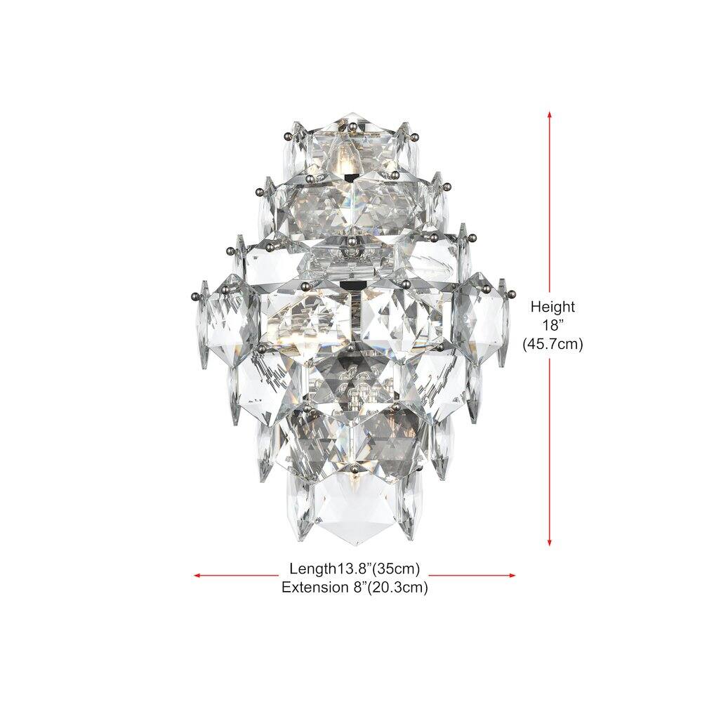Elegant Lighting - Adaline 18 Inch Wall Sconce In Chrome - Chrome And Clear price history on PriceWatchPro