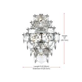 Elegant Lighting - Adaline 18 Inch Wall Sconce In Chrome - Chrome And Clear