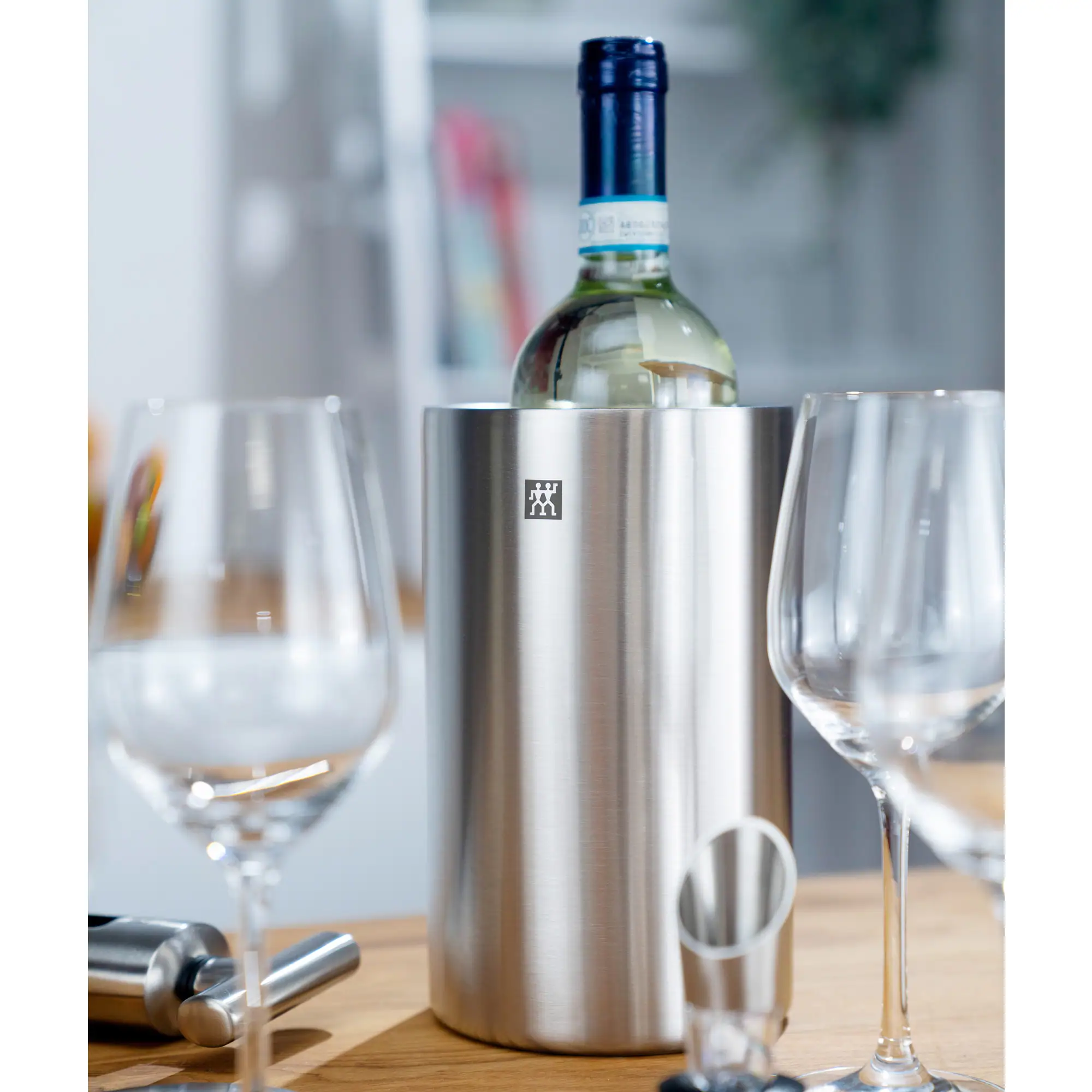 Alt View 3. ZWILLING - ZWILLING Sommelier Stainless Steel Wine Bottle Cooler - Stainless Steel.