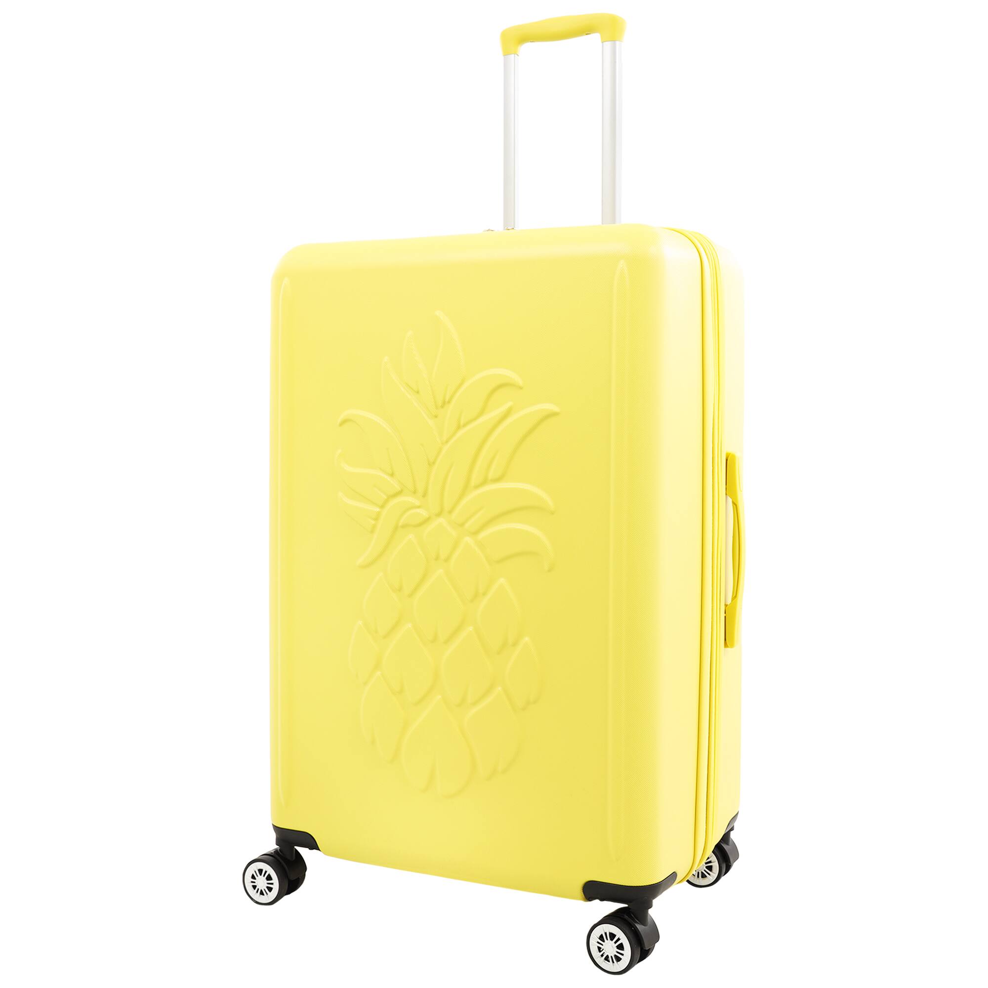 Angle. Tommy Bahama - 30" Hardside Spinner Luggage with 3D Pineapple - Yellow.