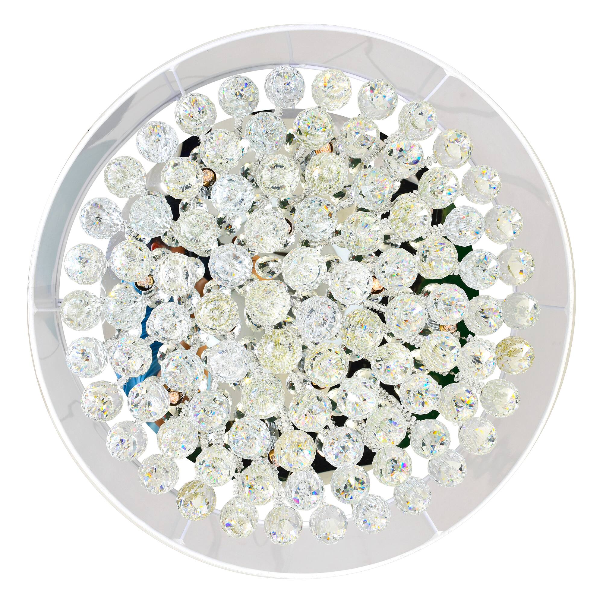 Alt View 2. CWI Lighting - Radiant 12 Light Drum Shade Chandelier With Chrome Finish - Chrome.