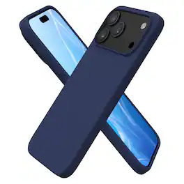 Ornarto - for iPhone 18 Pro Case 6.3", Slim Liquid Silicone Soft Gel Rubber Shockproof Protective Case - Navy Blue