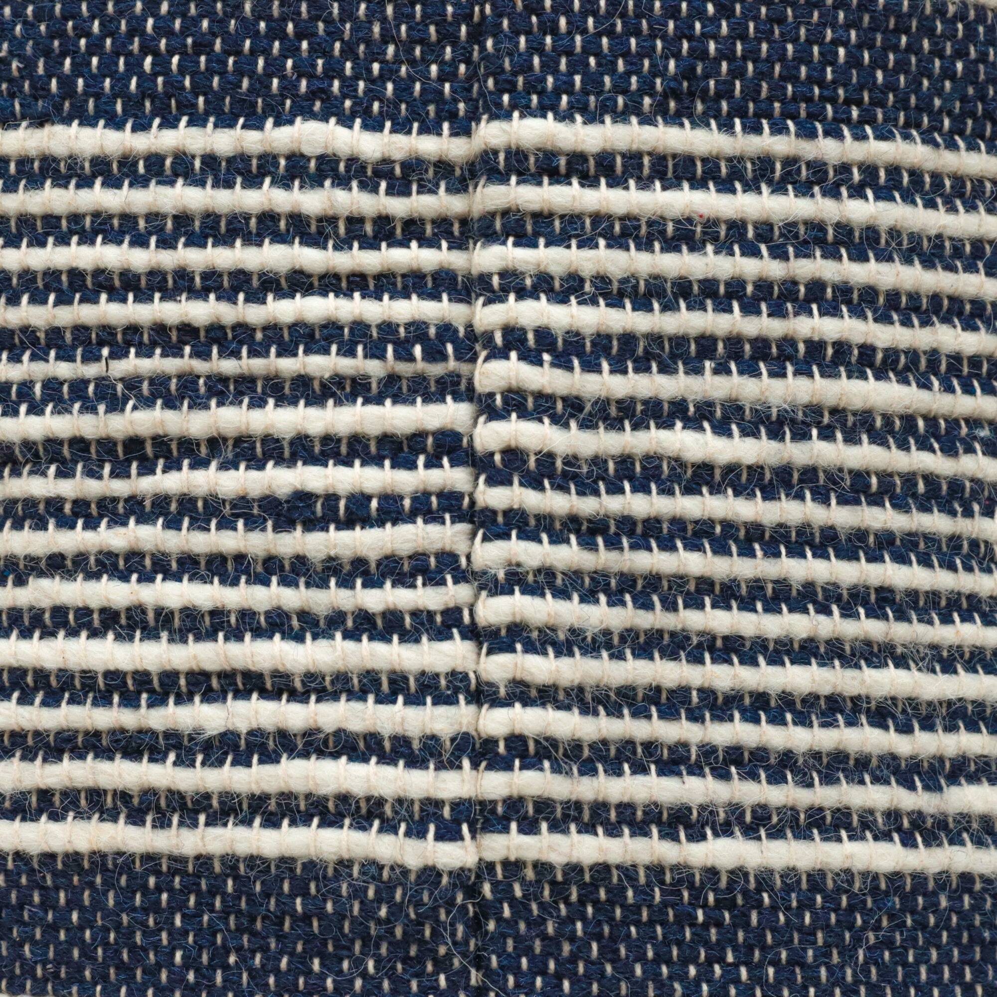 Alt View 1. GOODSILO - Handcrafted Fabric Cylindrical Pouf with Stylish Design and Durable Construction - Dark Blue.