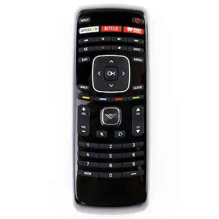 INPUT amaz n NETFLIX K iHeart RADIO CC INFO EXIT MENU OK BACK GUIDE + VOL CH VOL CH 1 2 3 4 5 6 7 8 9 WIDE 0