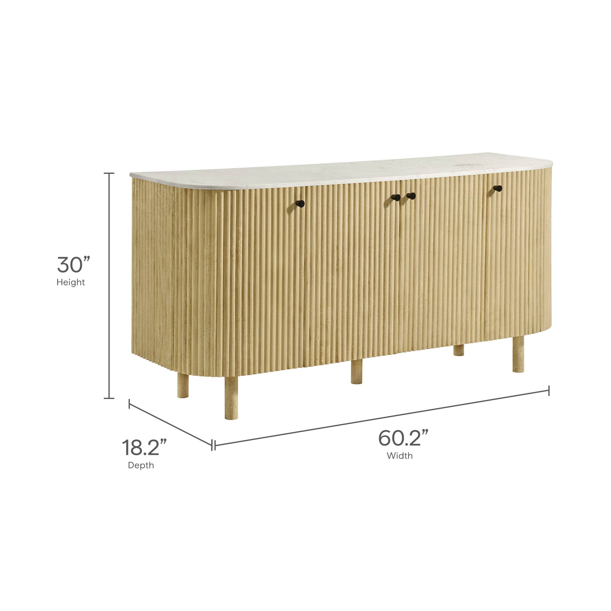 30" Height  
18.2" Depth  
60.2" Width