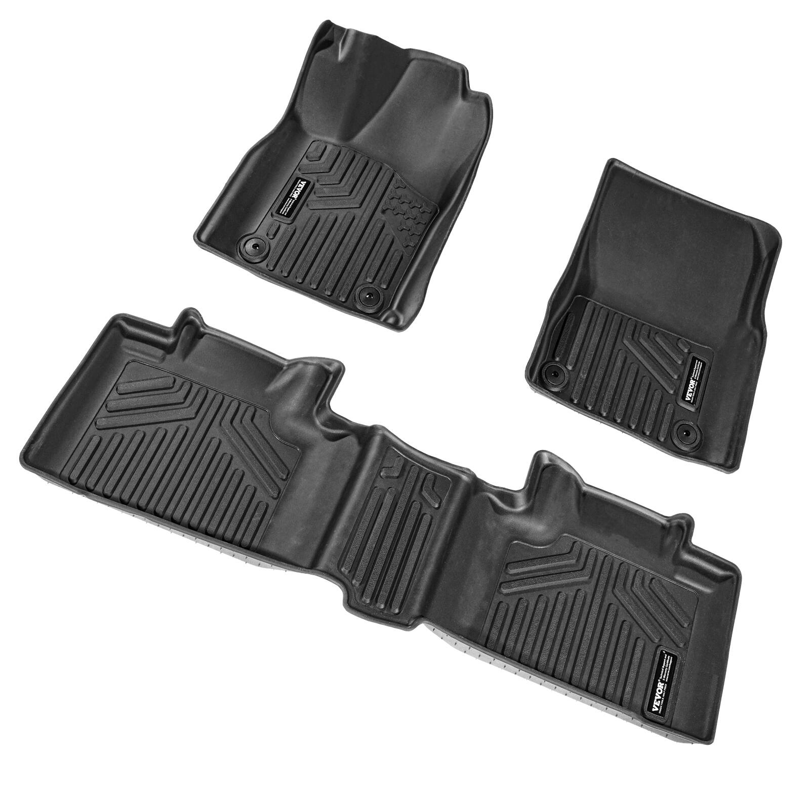 Alt View 5. VEVOR - Automotive Floor Mats, Fits for Toyota RAV4 (Not for Hybrid or Prime) 2019-2024, 3 pcs Front and 2nd Row Liners - Black.