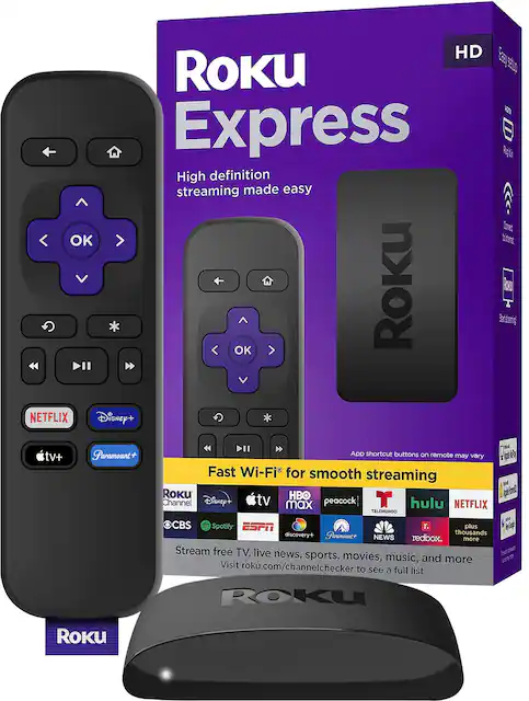 Roku Express | Streaming Media Player with Standard Remote (no