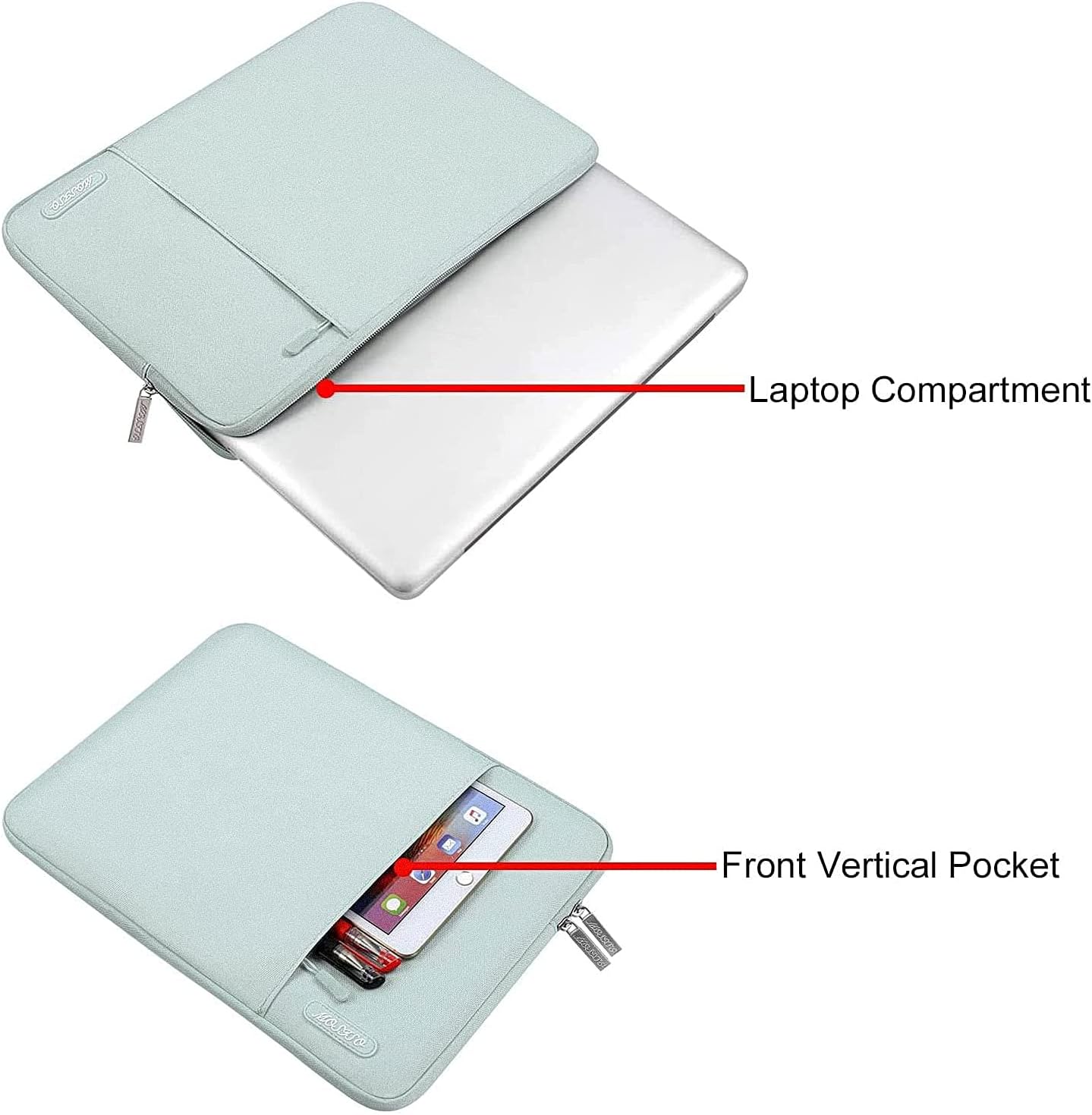 Laptop Compartment  
Front Vertical Pocket