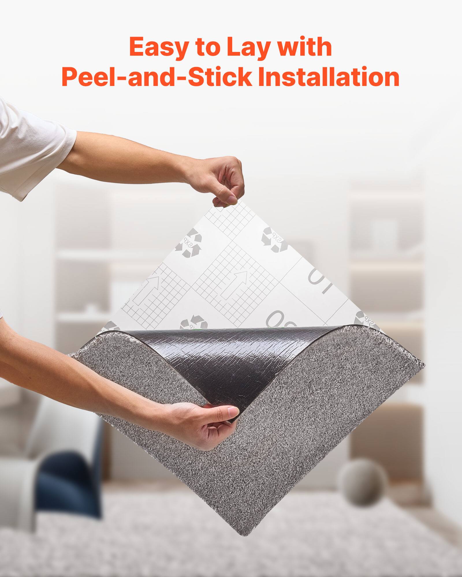 Easy to Lay with Peel-and-Stick Installation