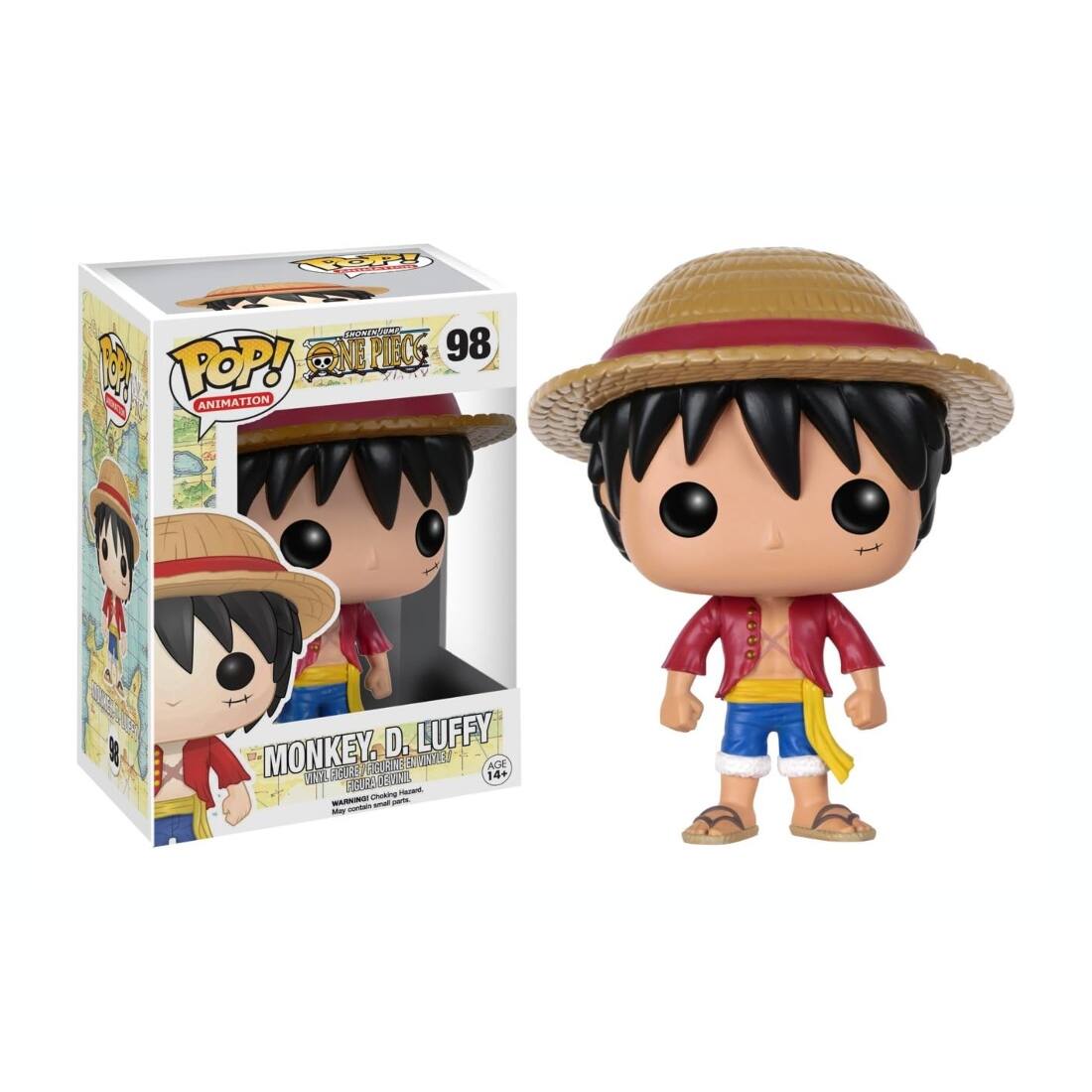 O CORC @NE PIEC PIECK 98 M POP! ANIMATION AN MONKEY. D. LUFFY Dhe WONTE COHTLANG EN AGE S0T POERE UOBDENINEL 14+ CUAIO