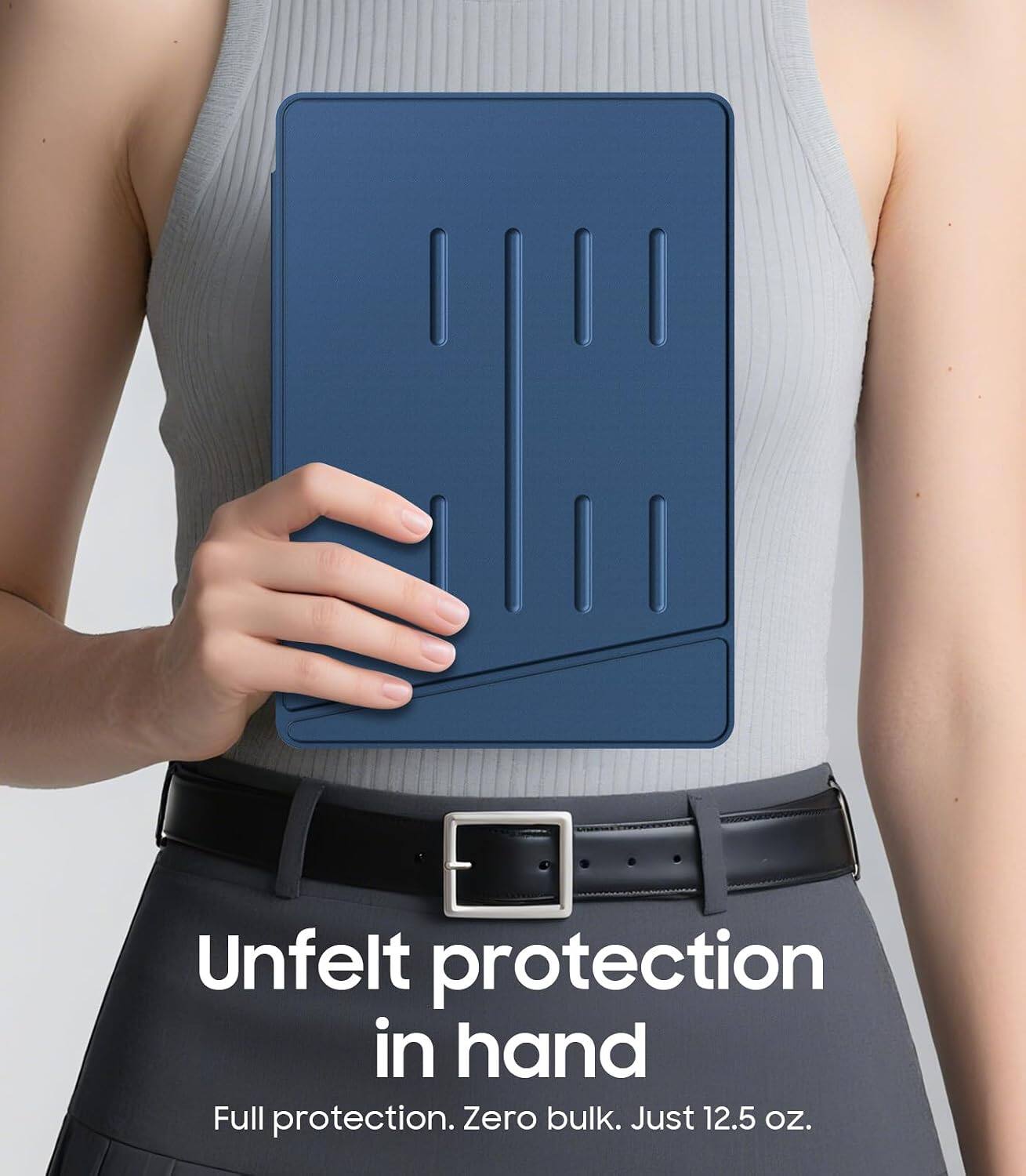 Unfelt protection in hand  
Full protection. Zero bulk. Just 12.5 oz.