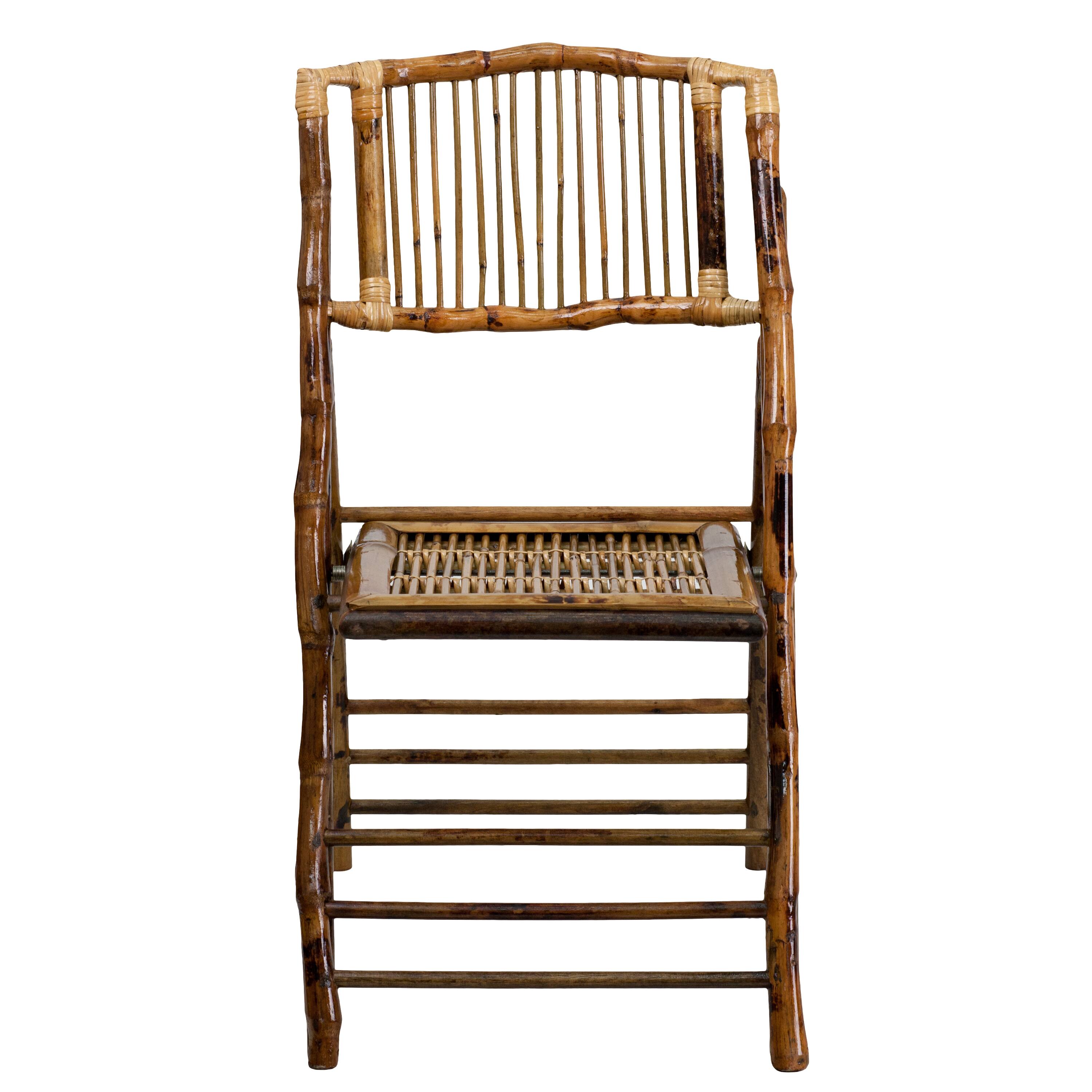 Alt View 7. Emma + Oliver - Bamboo Folding Chairs | Set of 2 Bamboo Wood Folding Chairs - Bamboo.