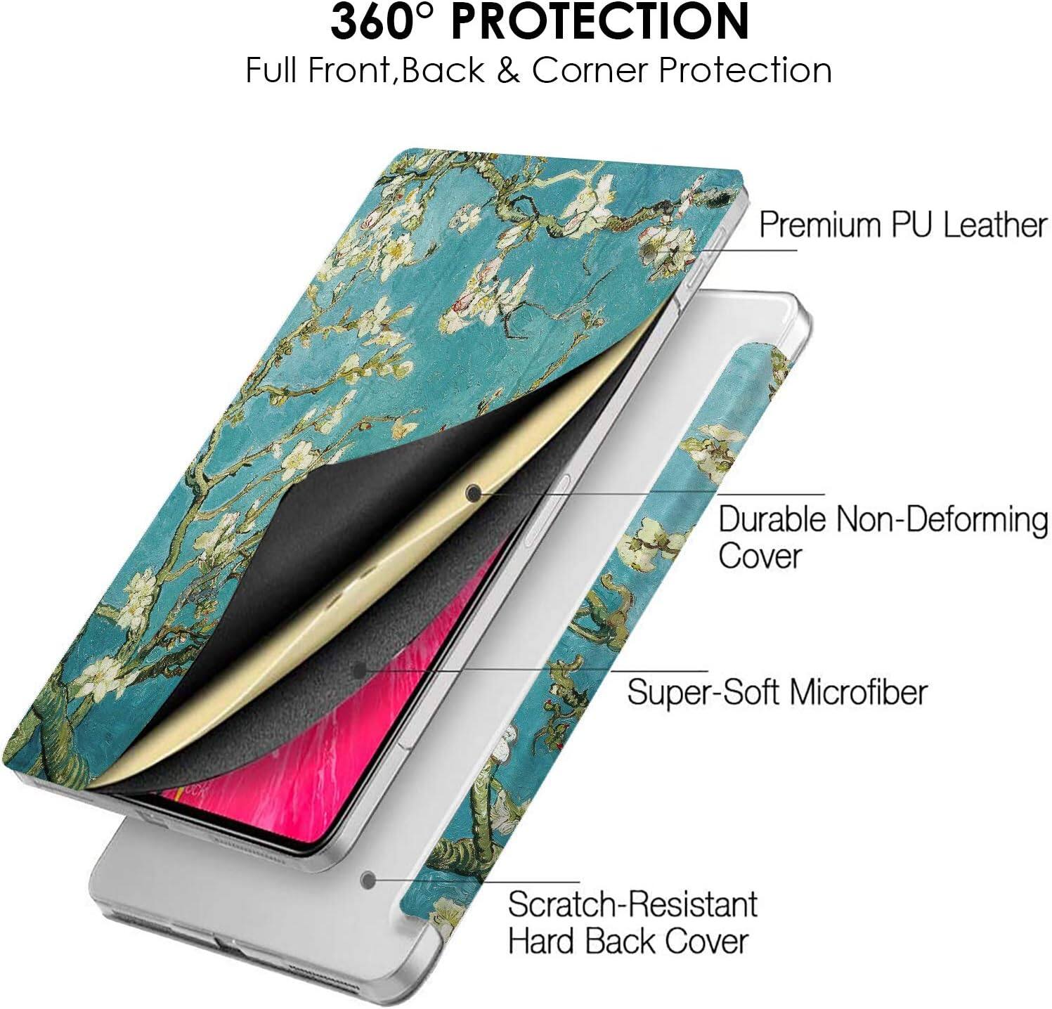 360° PROTECTION  
Full Front, Back & Corner Protection

Premium PU Leather  
Durable Non-Deforming Cover  
Super-Soft Microfiber  
Scratch-Resistant Hard Back Cover