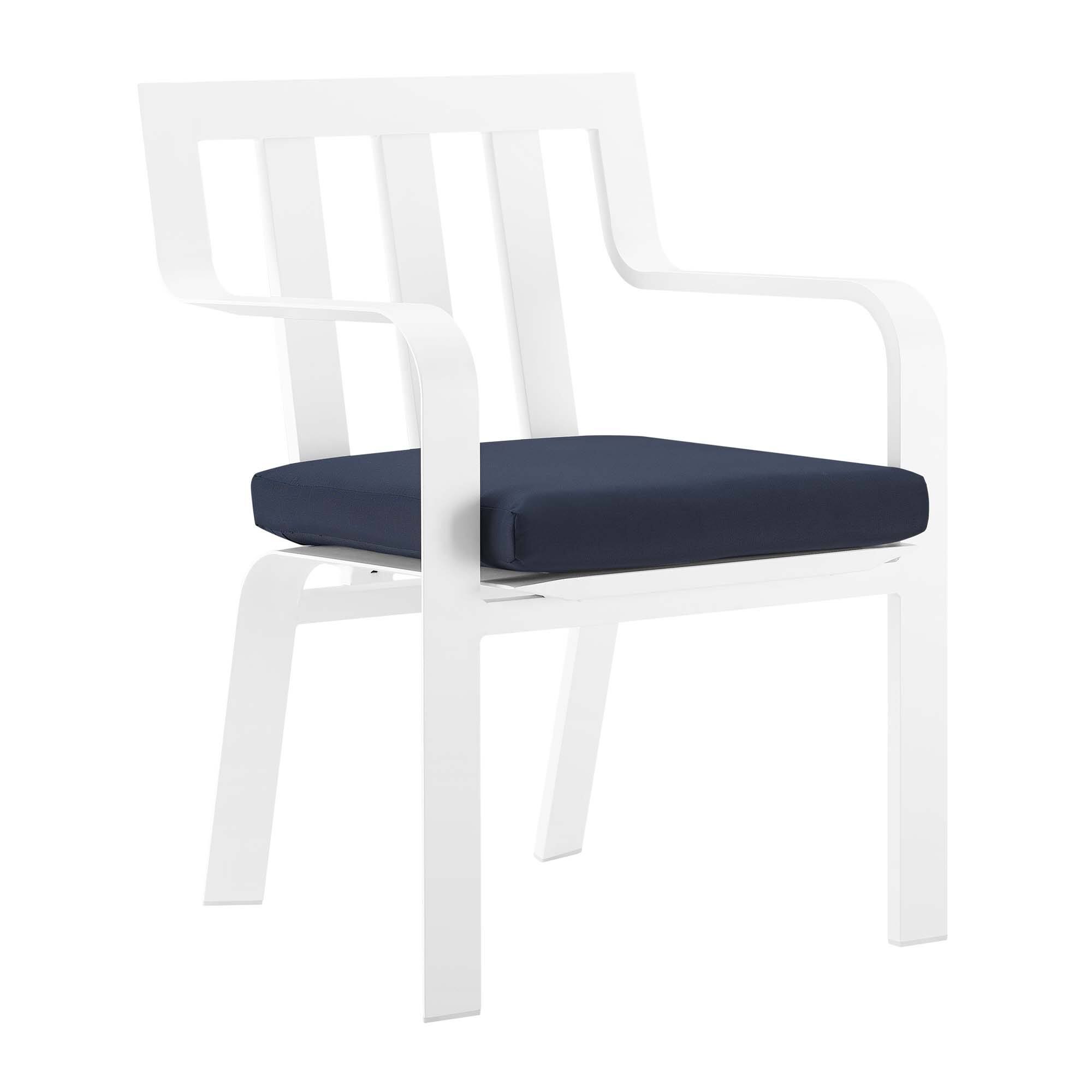 Back. Modway - Baxley Outdoor Patio Aluminum Armchair Set of 2 by Modway - White Navy.