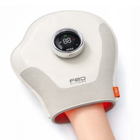 FED Fitness - hand massager with heating function, air compression massage, 9 pressure settings, 6 modes, aportable hand massager - White price history on PriceWatchPro